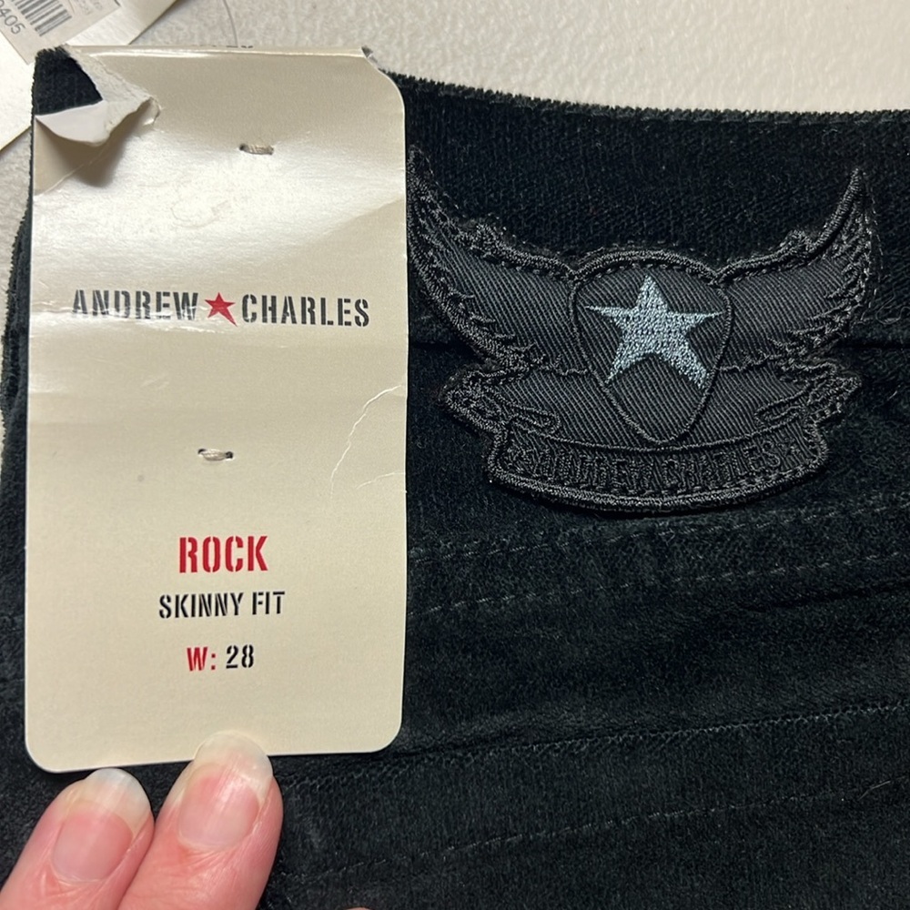 Andrew Charles Rock Skinny Fit velvet Jeans - Picture 2 of 6